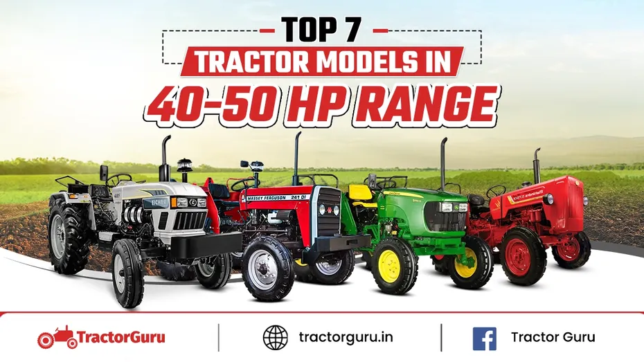 40-50 HP Tractor Range- Best Models, Affordable Prices & Features