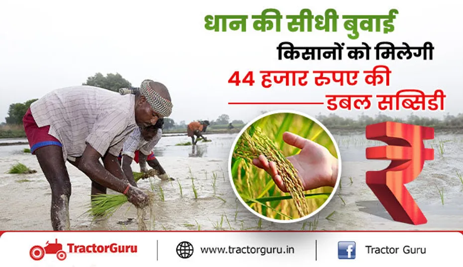 धान की सीधी बुवाई करने वाली मशीनों पर मिलेगी 40 हजार रुपए सब्सिडी,अभी करे आवेदन