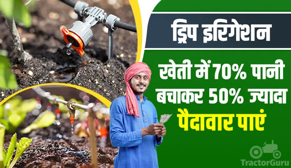 ड्रिप इरिगेशन : खेती में 70 प्रतिशत पानी बचाकर 50 प्रतिशत ज्यादा पैदावार पाएं