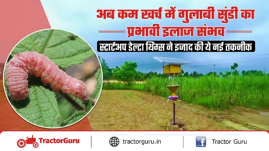 आई ट्रैपर लाइट ट्रैप तकनीक से कम खर्च में गुलाबी सुंडी का प्रभावी इलाज