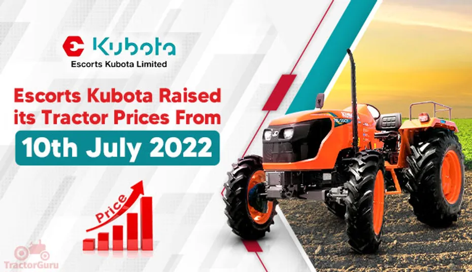 Escorts Kubota Raised its Tractor Prices From 10th July 2022