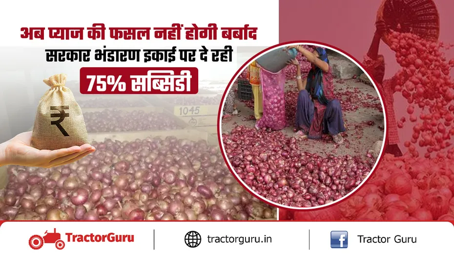 किसानों को मिलेगी प्याज गोदाम निर्माण पर 75% सब्सिडी