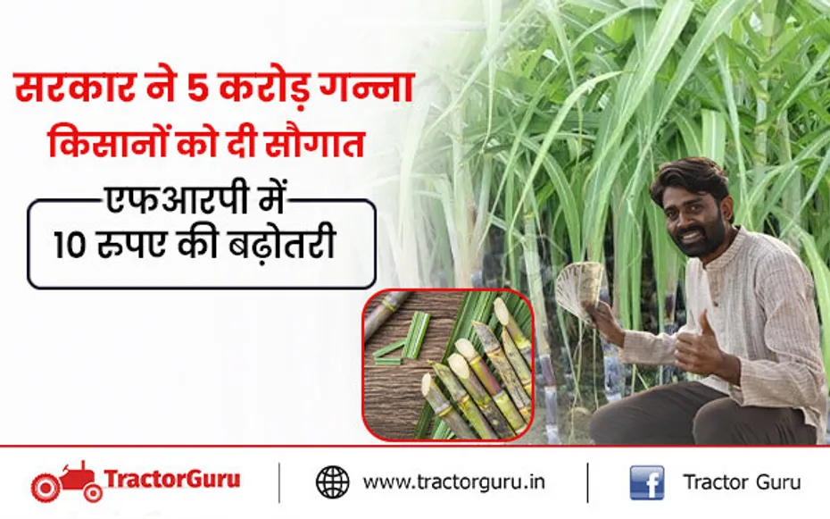 सरकार ने 5 करोड़ गन्ना किसानों को दी सौगात, गन्ने के नए सीजन के लिए बढ़ाया एफआरपी