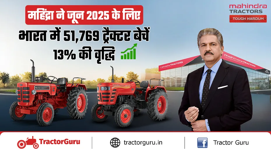 महिंद्रा एंड महिंद्रा की जून 2025 बिक्री रिपोर्ट : ट्रैक्टर बिक्री में 13% की वृद्धि दर्ज