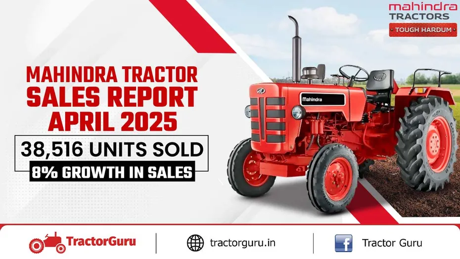 Mahindra Tractor Sales Report April 2025: 38,516 Units Sold, 8% Growth in Sales
