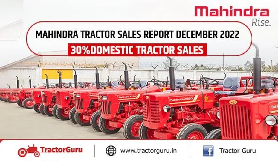 Mahindra Tractor Sales Report December 2022 – 30%Domestic Tractor Sales