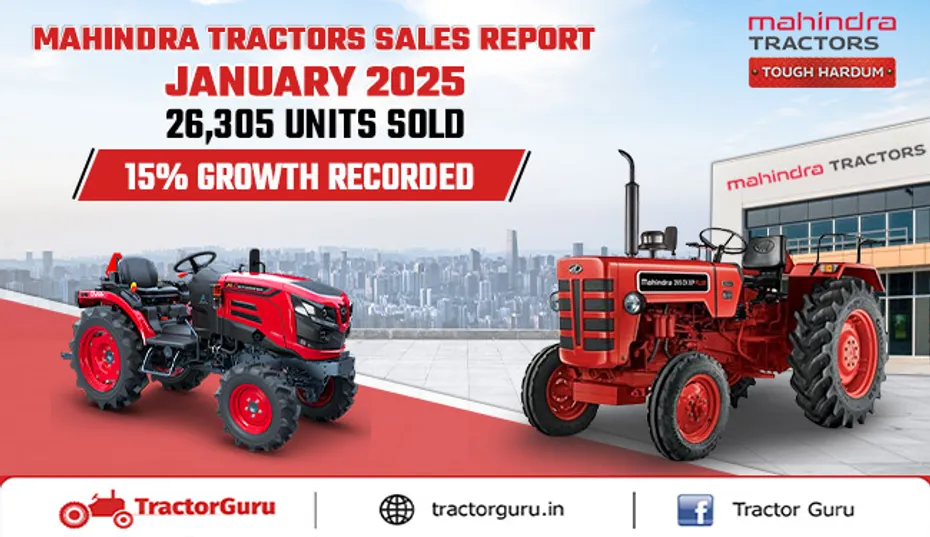 Mahindra Tractors in Jan 2025: 26,305 units sold with 15% growth