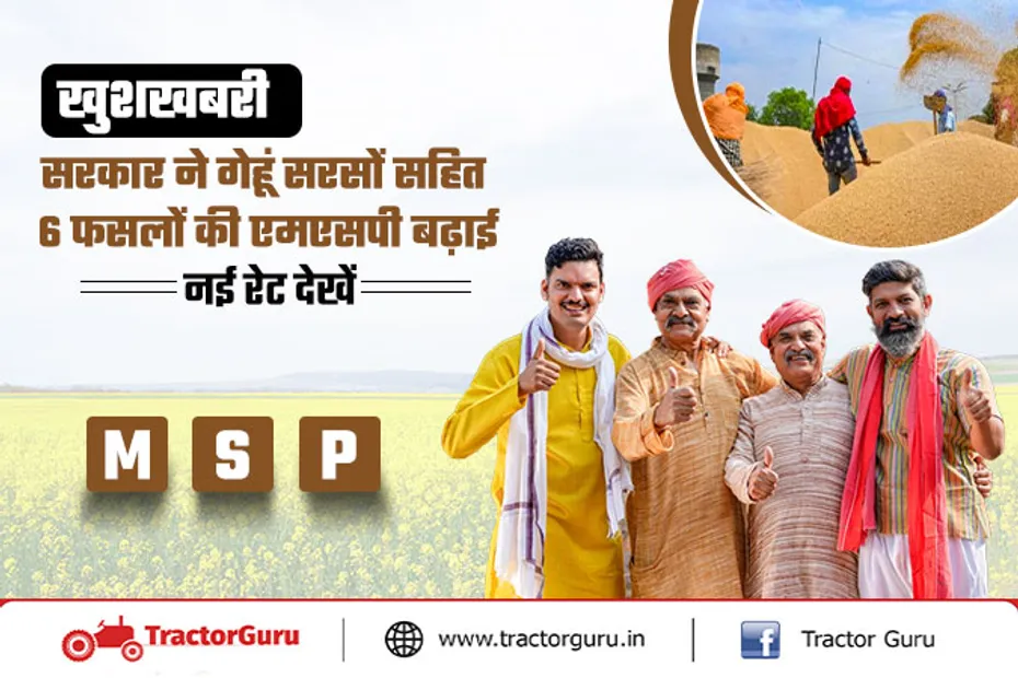न्यूनतम समर्थन मूल्य : गेहूं और सरसों सहित रबी की 6 फसलों की MSP में की बढ़ोतरी