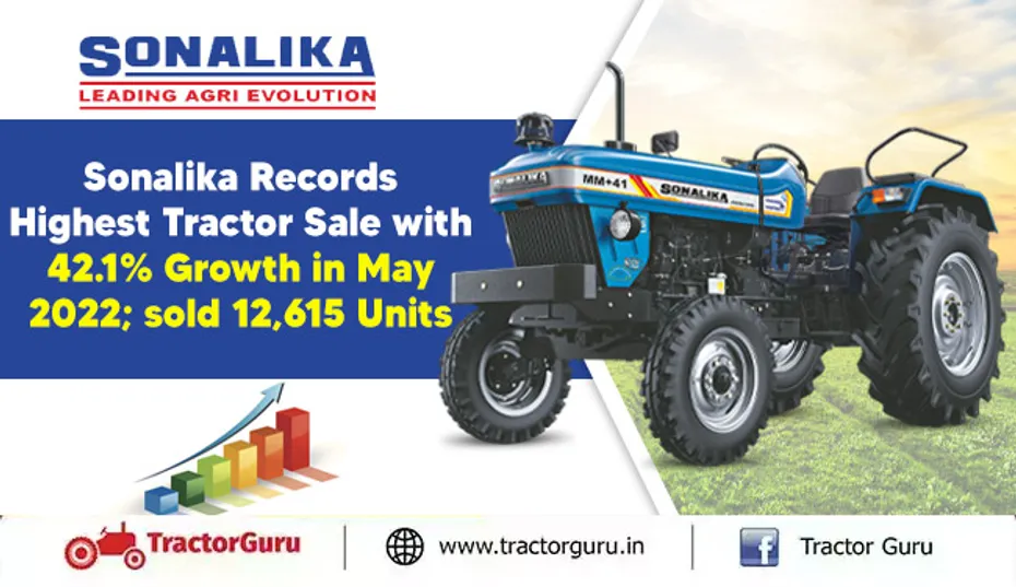Sonalika Records Highest Tractor Sale with 42.1% Growth in May 2022; sold 12,615 Units