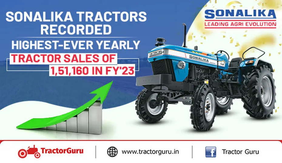 Sonalika Tractors Recorded: Highest-Ever Yearly Tractor Sales of 1,51,160 in FY'23