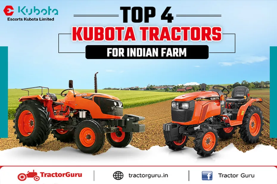 Top 4 Kubota Tractors for Indian Farms in 2025