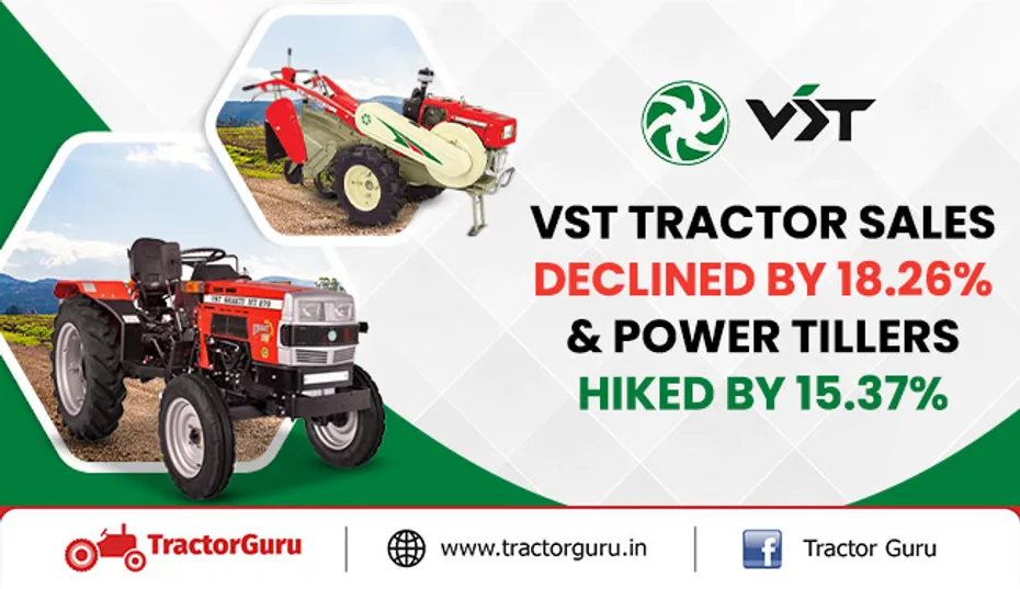 VST Tractor Sales Declined by 18.26% & Power Tillers hiked by 15.37%