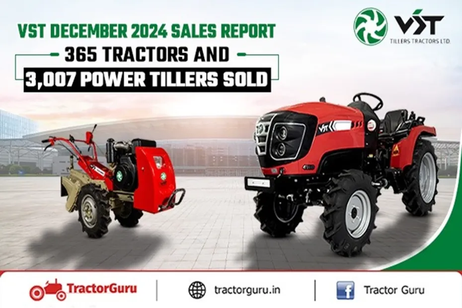 VST December 2024 Sales Report: 365 Tractors and 3,007 Power Tillers Sold