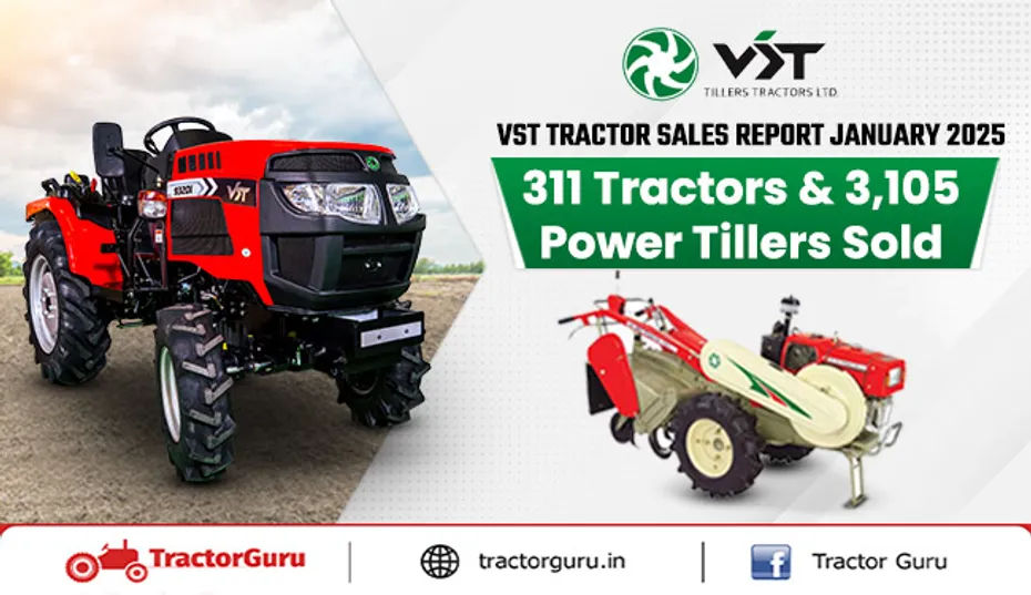 VST Tractor Sales Report January 2025: 311 Tractors & 3,105 Power Tillers Sold
